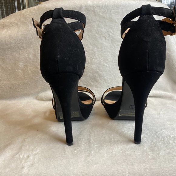 Black Strappy Heels - Picture 7 of 9